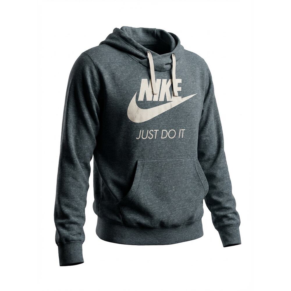 Nike Just Do It Swoosh Hoodie Green Pullover Sweatshirt Size Medium - Picture 2 of 4